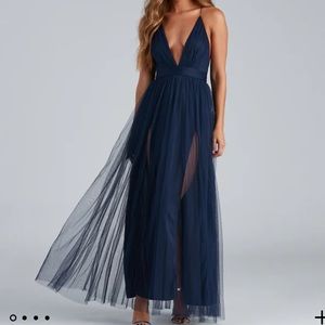 Elisabeth Pleated Tulle Formal Dress